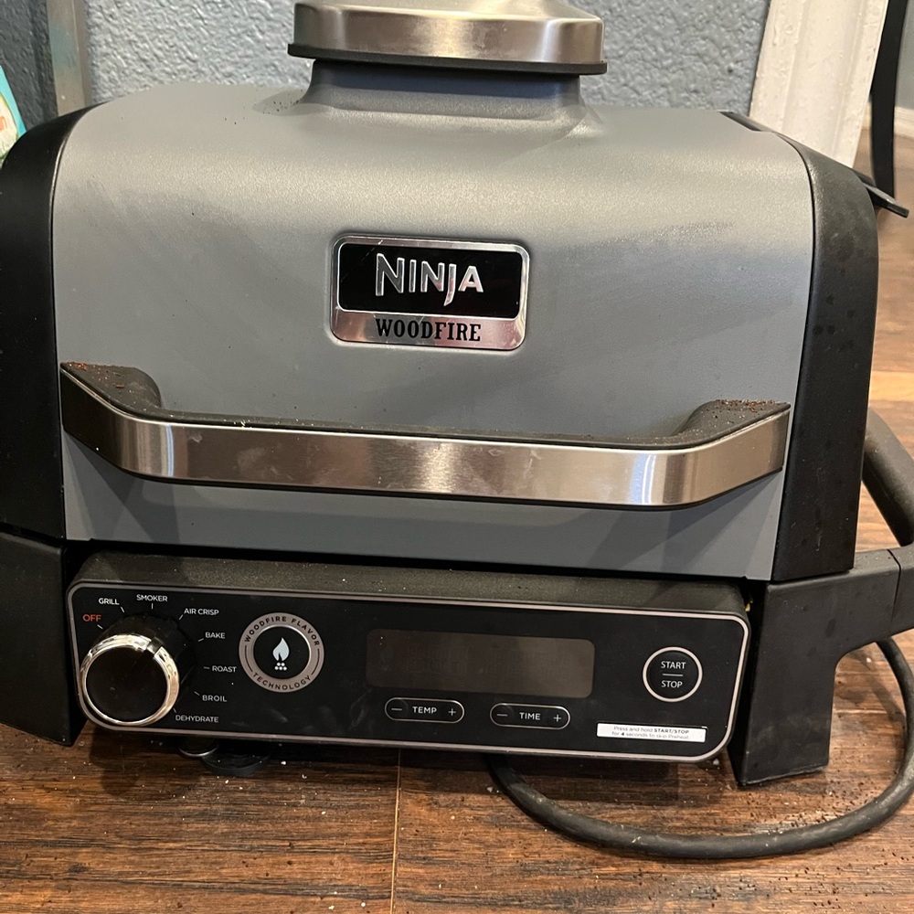 Ninja Woodfire Grill in Black and Gray